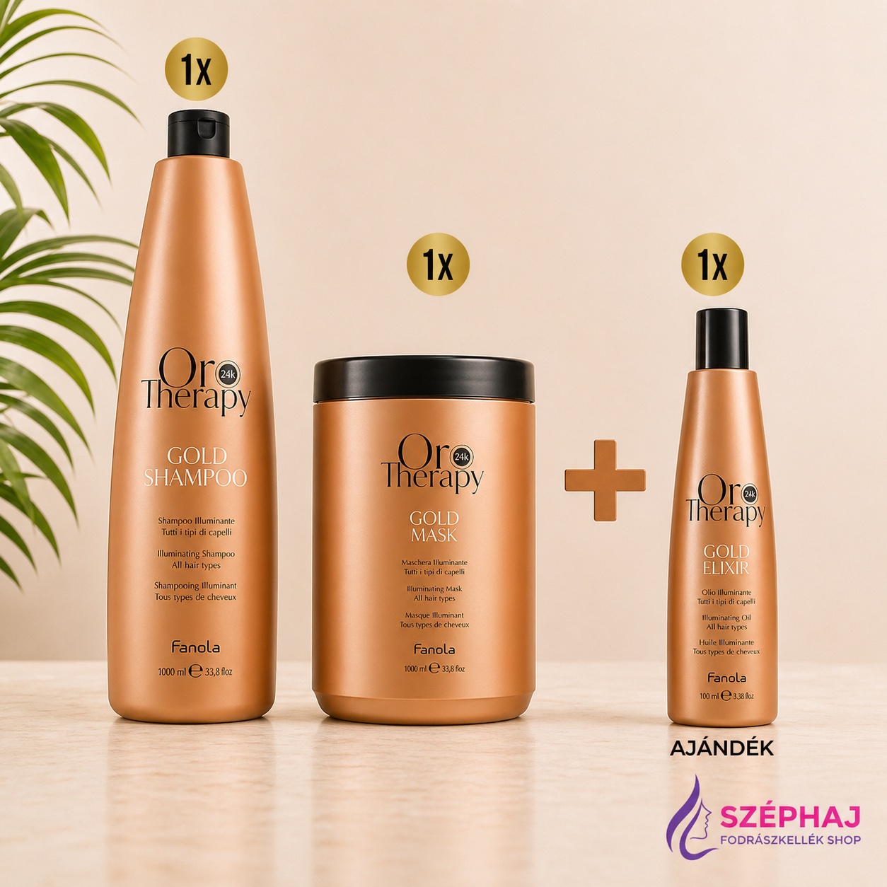 FANOLA Oro Therapy Gold Shampoo & Mask 1000 ml 2+1 AKCIÓ