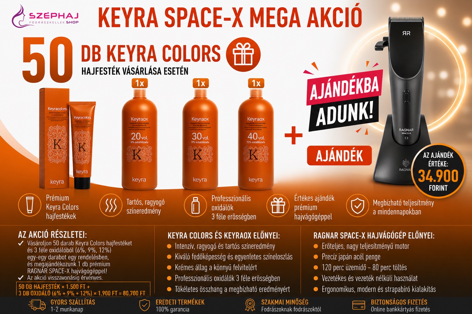 KEYRA SPACE-X MEGA AKCIÓ
