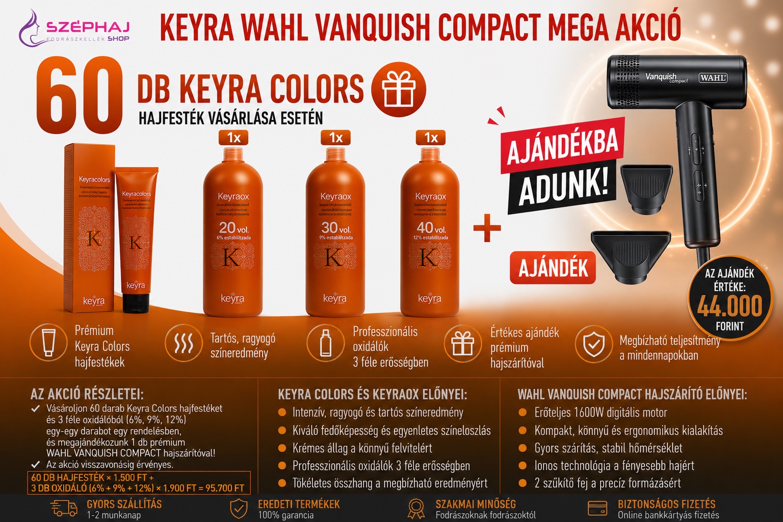 KEYRA WAHL VANQUISH COMPACT MEGA AKCIÓ
