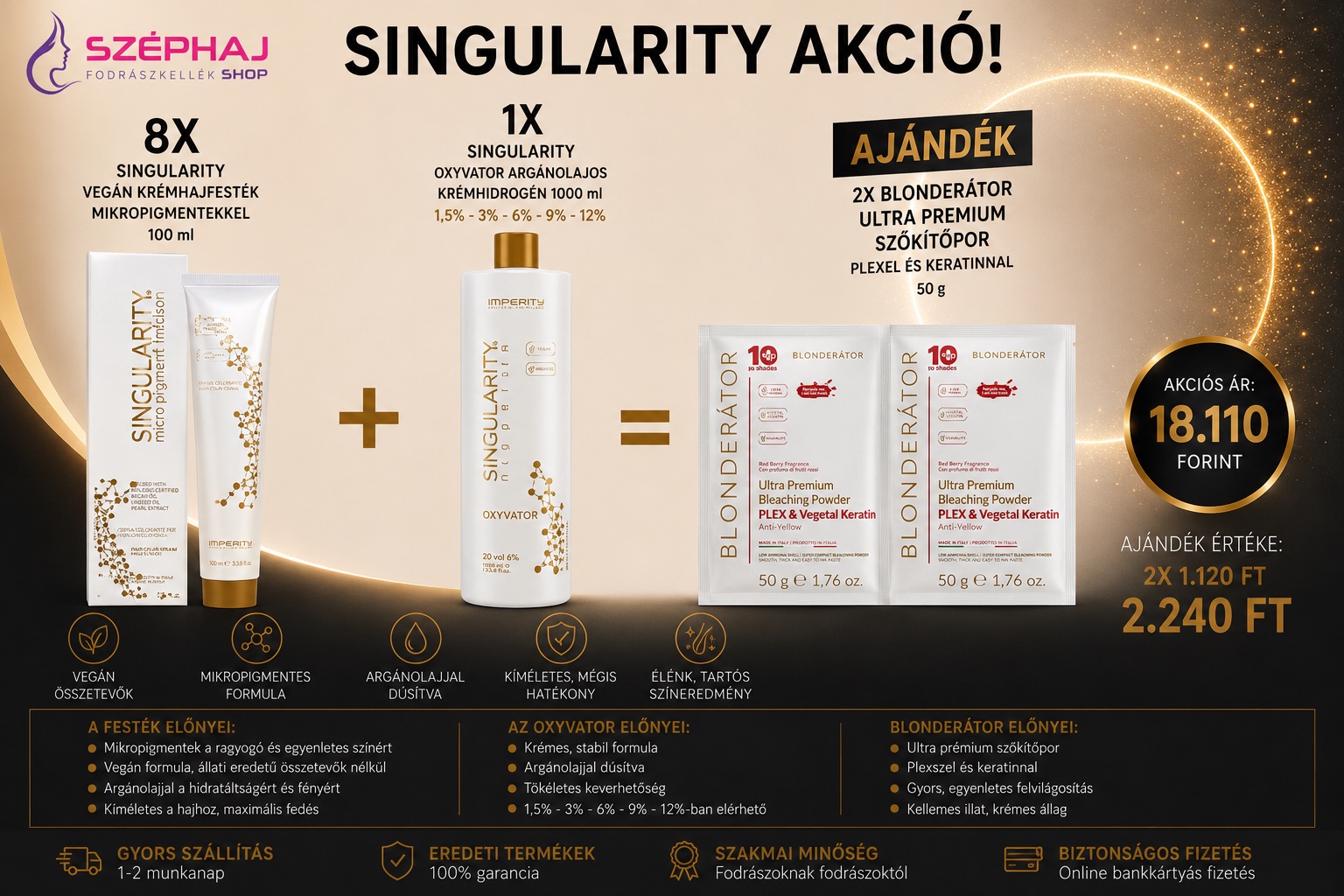 Imperity Singularity - Blonderator Plex & Keratin Szőkítőpor Akció