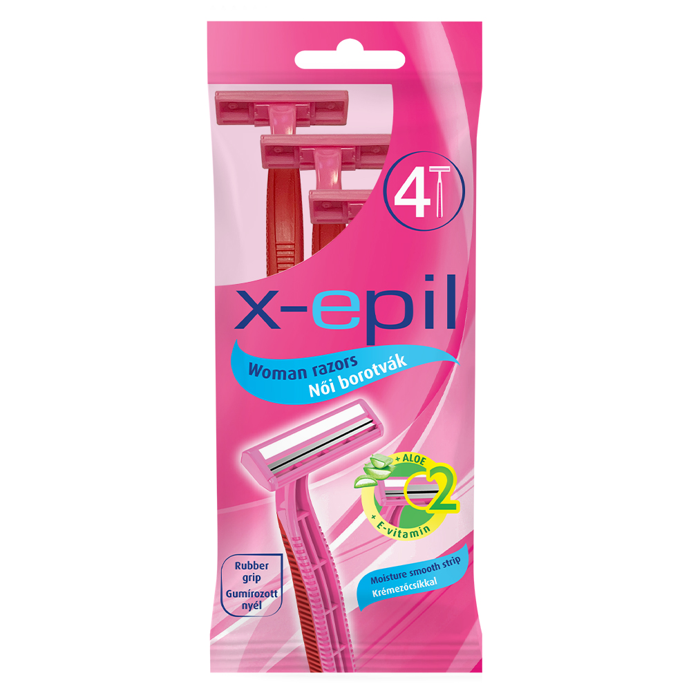 X-Epil Eldobható női borotva 2 pengés 4db/csom XE9234