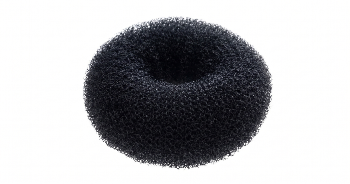 Fashion kontybetét fánk (12 cm) fekete