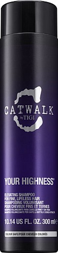 Tigi Catwalk Your Highness Shampoo - Volumennövelő s. vékony szálú hajra 300 ml
