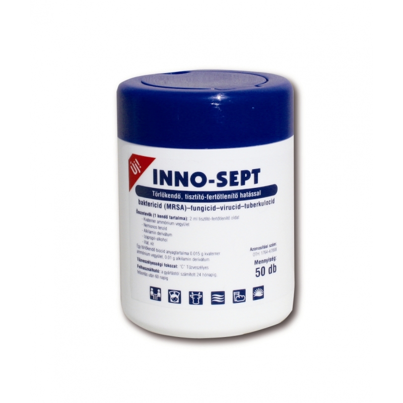 INNO-SEPT Fresh tisztító - fertőtlenítő törlőkendő 50 db