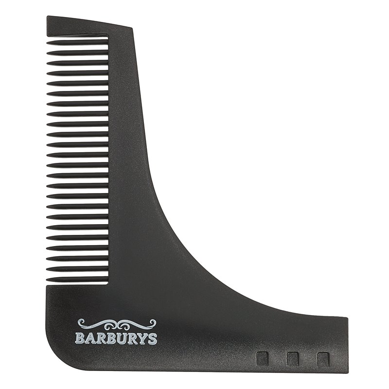 BARBURYS BARBERANG - szakáll sablon fésű (fekete)