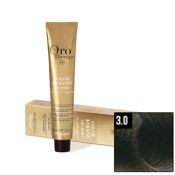 FANOLA ORO Therapy 24K Ammonia Free Permanent Color 3.0 100 ml