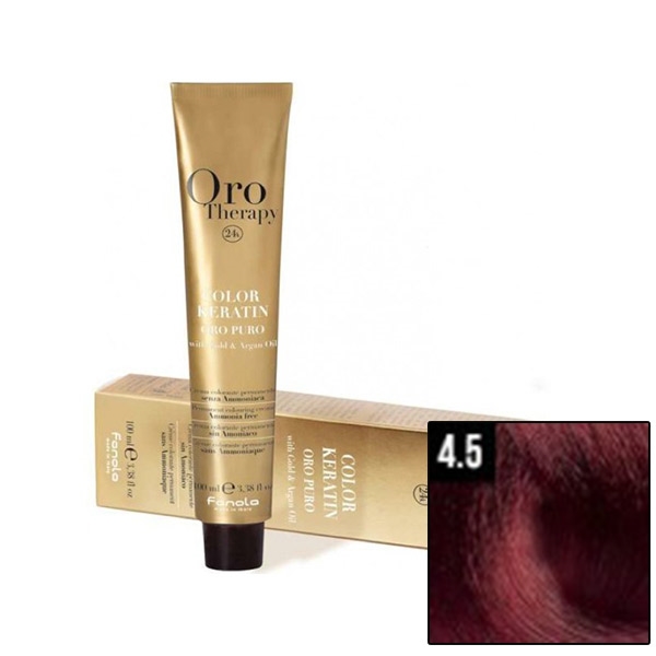 FANOLA ORO Therapy 24K Ammonia Free Permanent Color 4.5 100 ml