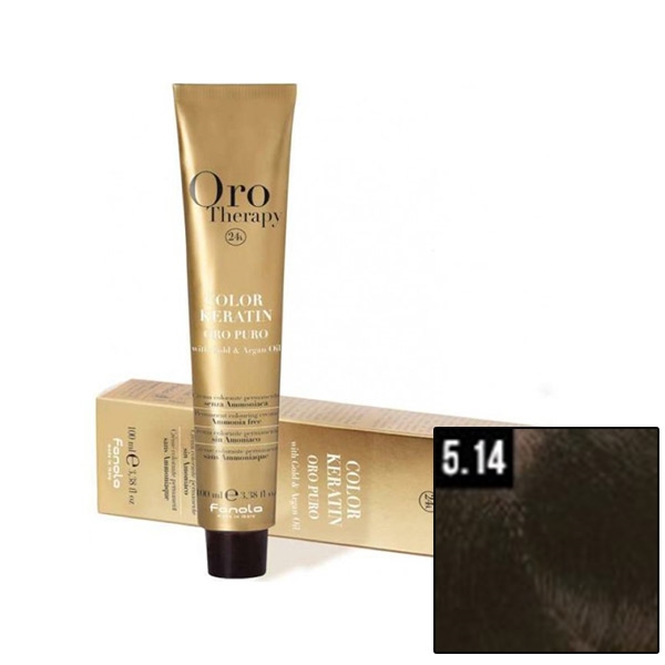 FANOLA ORO Therapy 24K Ammonia Free Permanent Color 5.14 100 ml