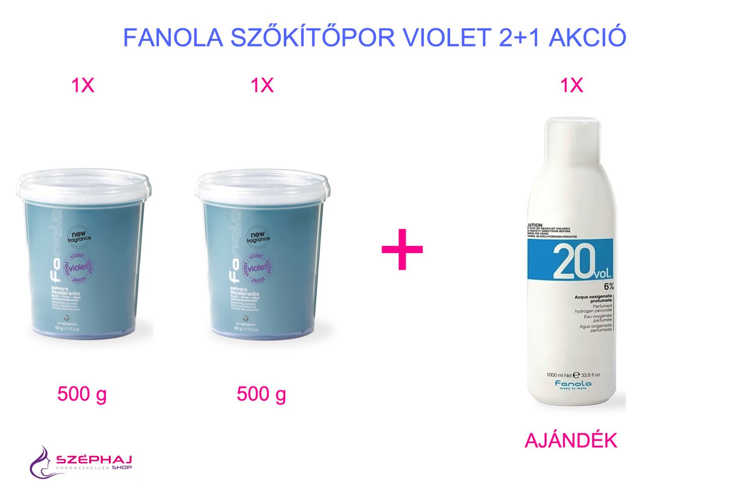 FANOLA Bleach Powder Ultra Violet 500 g 2+1 AKCIÓ