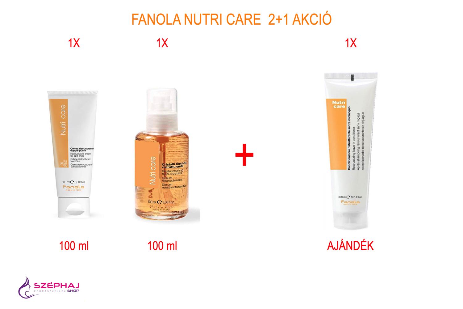 FANOLA Nutri Care Restructuring Cream 100 ml & Serum 100 ml 2+1 AKCIÓ