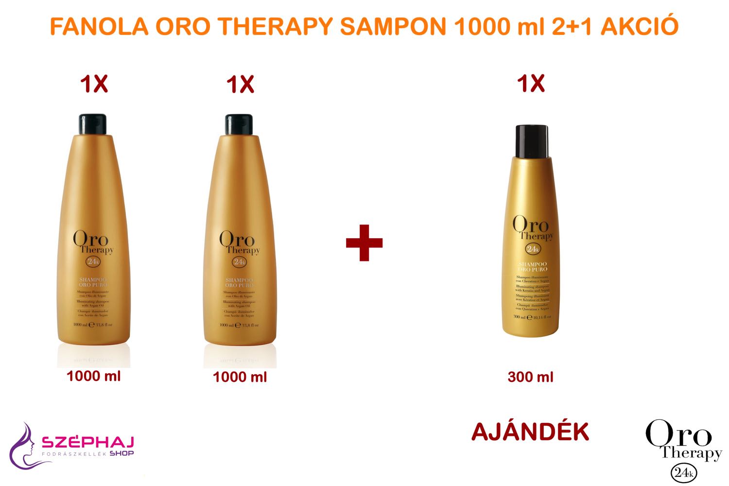 FANOLA Oro Therapy Shampoo 1000 ml 2+1 AKCIÓ