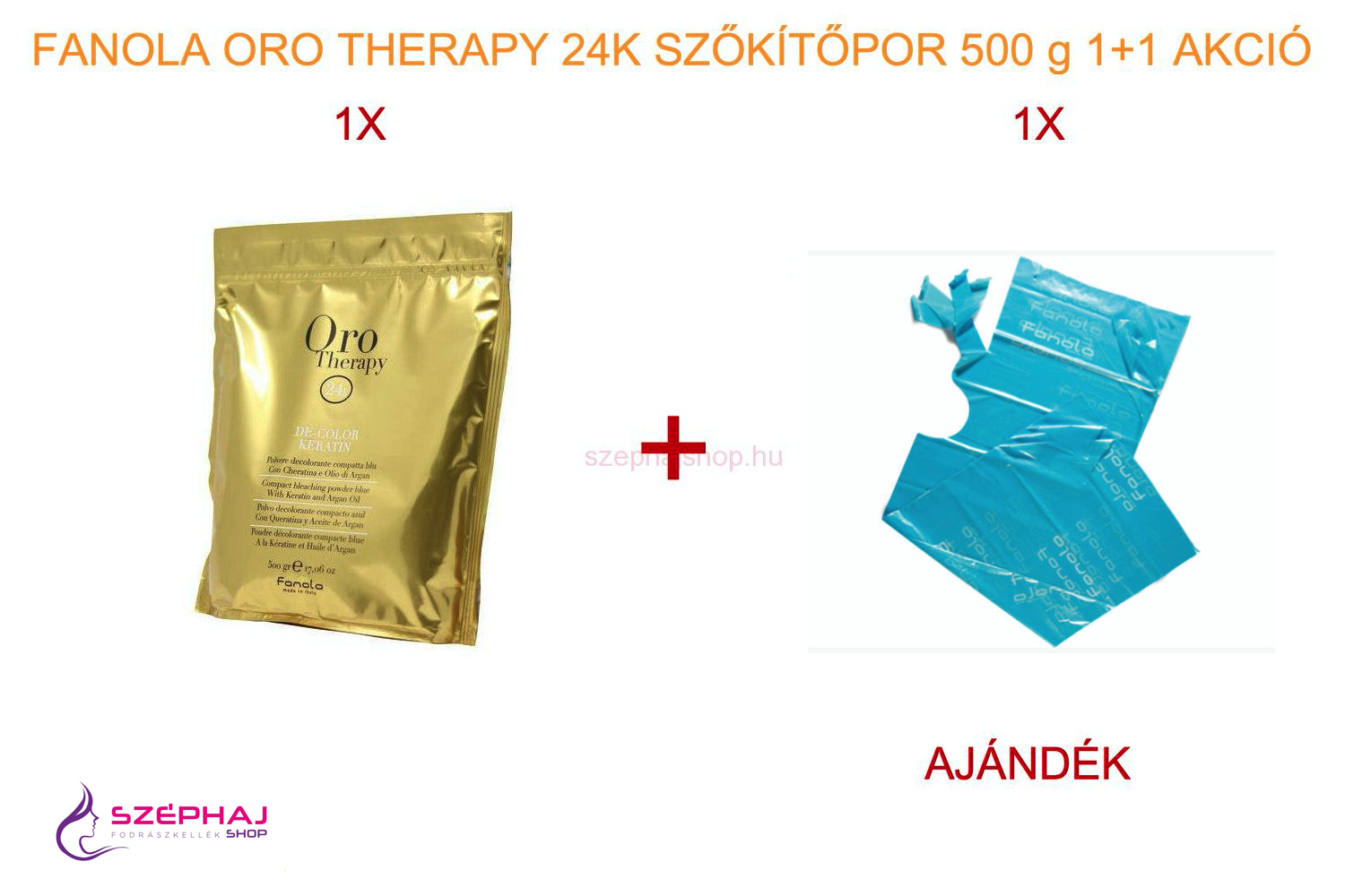 FANOLA ORO Therapy 24K Szőkítőpor Keratinnal 500 g 1+1 AKCIÓ