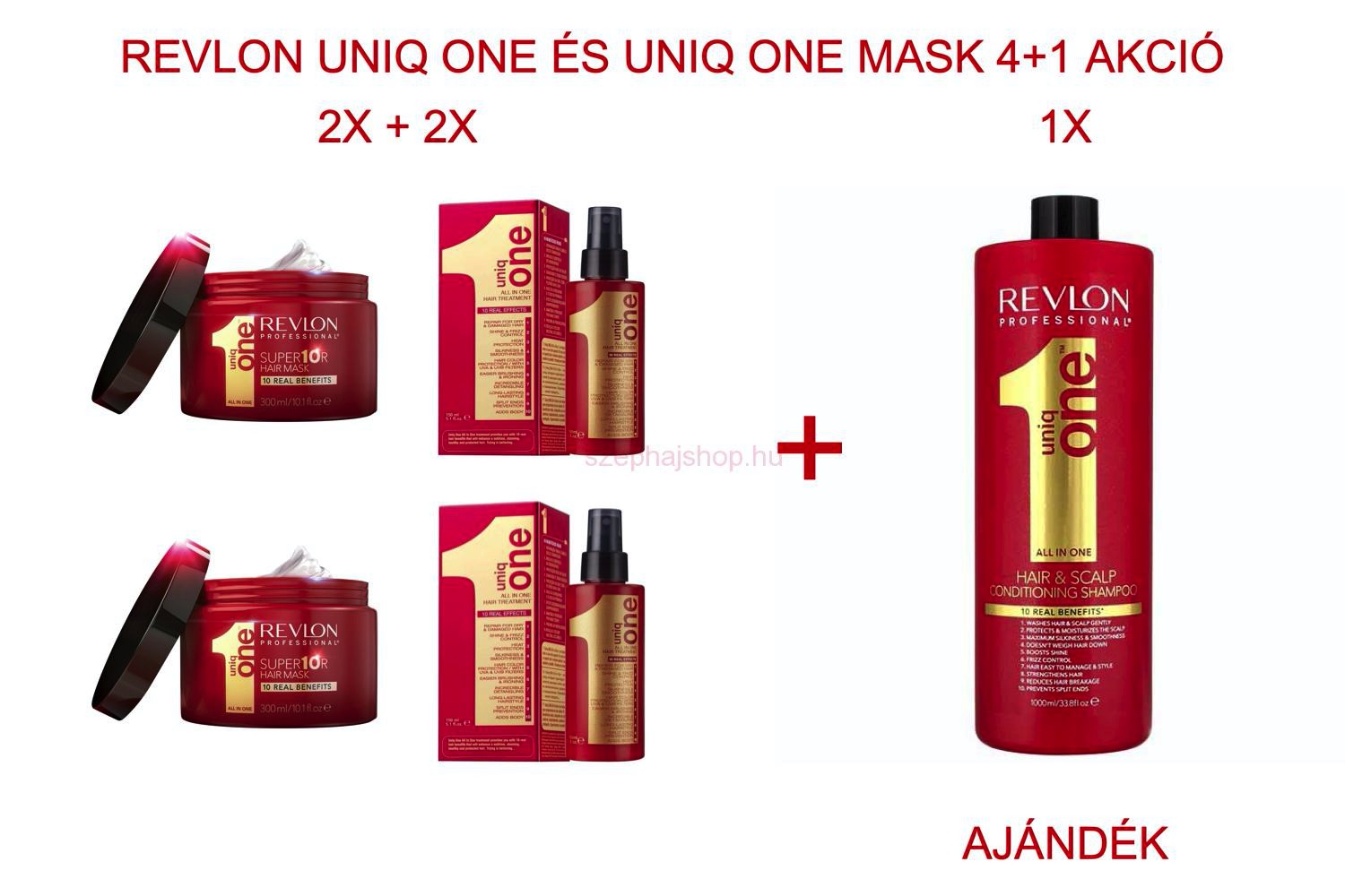 REVLON Uniq One 150 ml és Uniq One Mask 300 ml 4+1 AKCIÓ