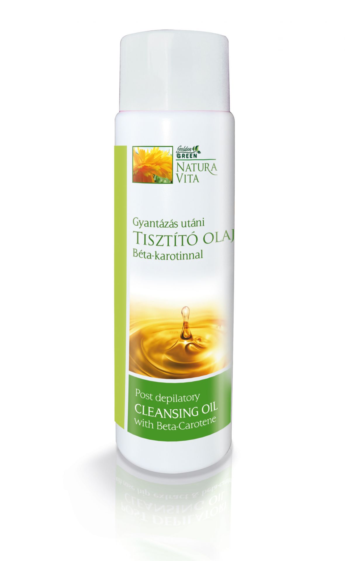 Golden Green Natura Vita gyantázás utáni tisztító olaj Béta-karotinnal 250 ml