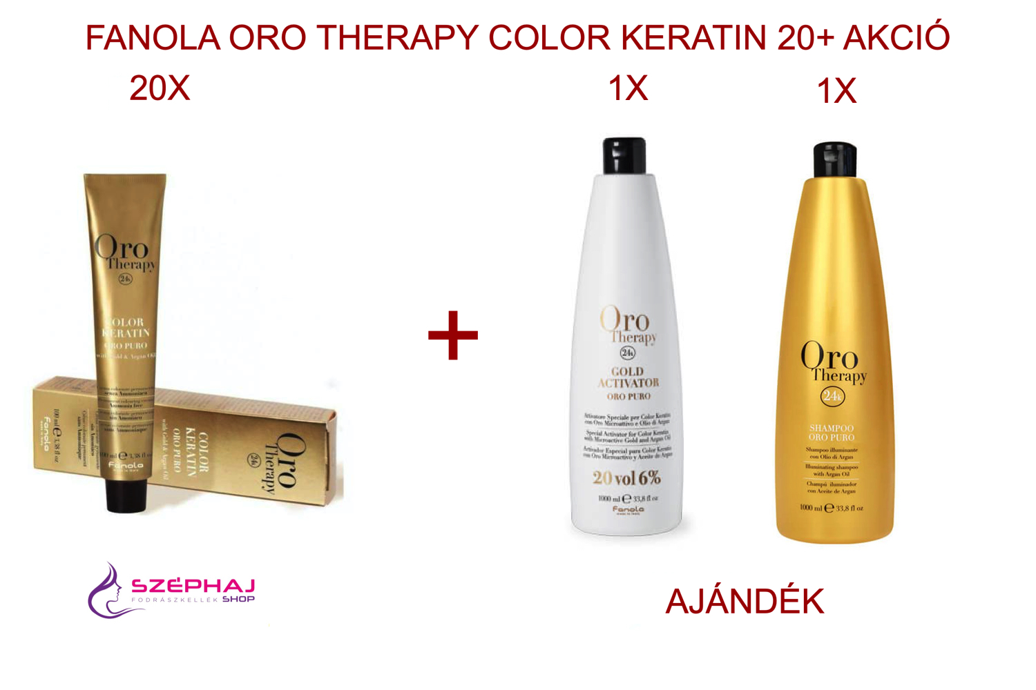 FANOLA ORO Therapy 24K Ammonia Free Permanent Color 100 ml 20+ AKCIÓ B