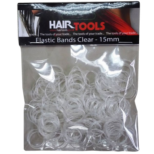 Hair Tools Hajgumi 15 mm - 300 db (Átlátszó)