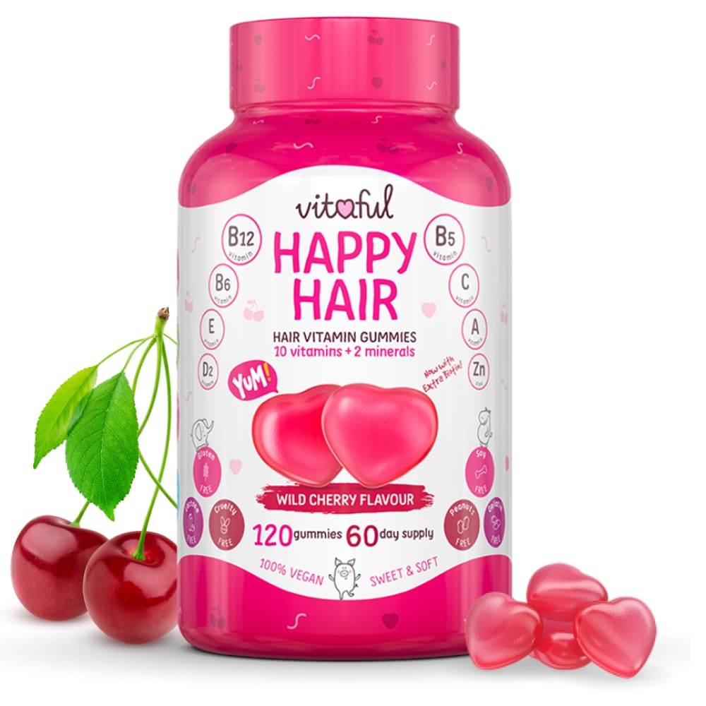 VITAFUL Happy Hair Hajerősítő Gumivitamin (120 db)