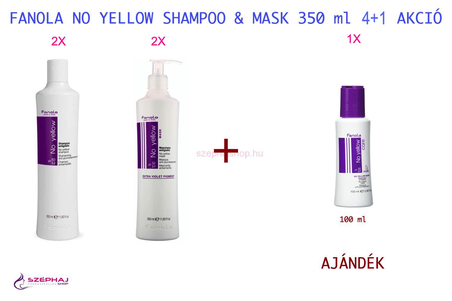 FANOLA No Yellow Shampoo & Mask 350 ml 4+1 AKCIÓ