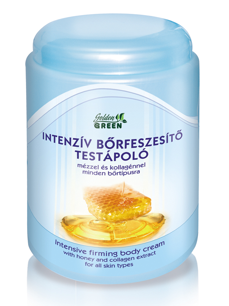 Golden GREEN Intenzív bőrfeszesítő testápoló - Mézzel és Kollagénnel 1000 ml