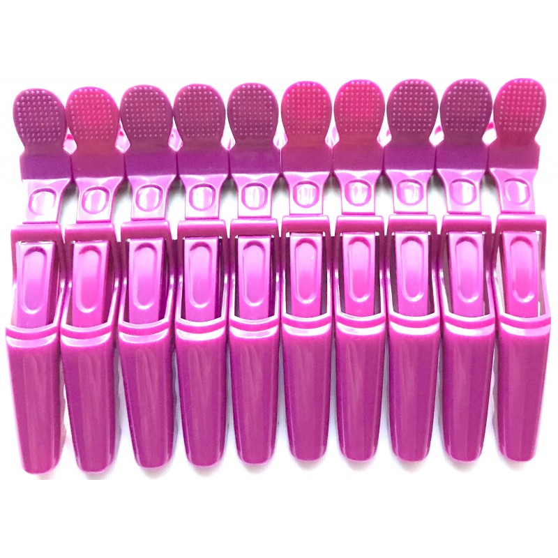 Pink műanyag Cápa hajcsipesz (10 db) E-06