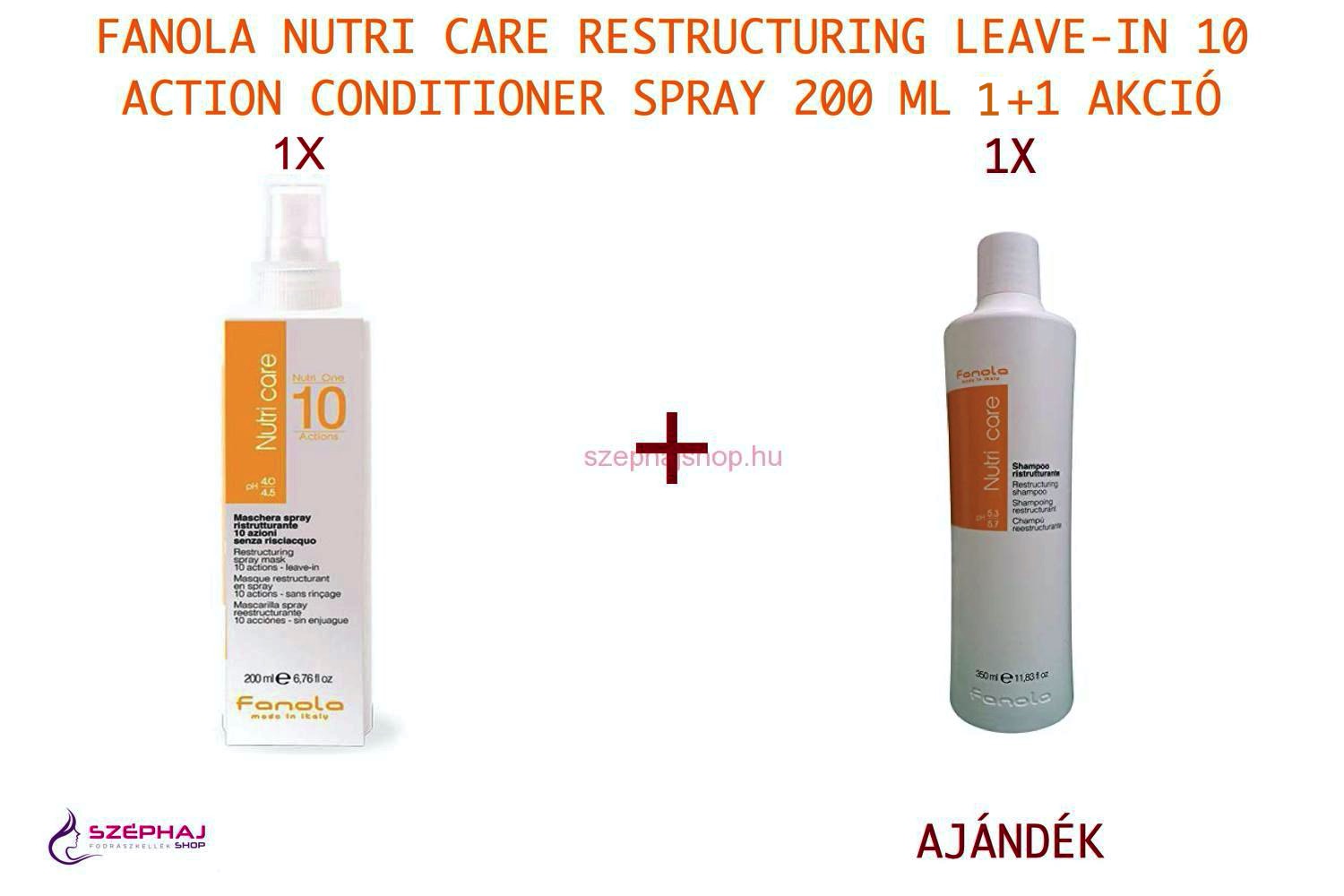FANOLA Nutri Care Restructuring Leave-In Conditioner Spray 200 ml 1+1 AKCIÓ