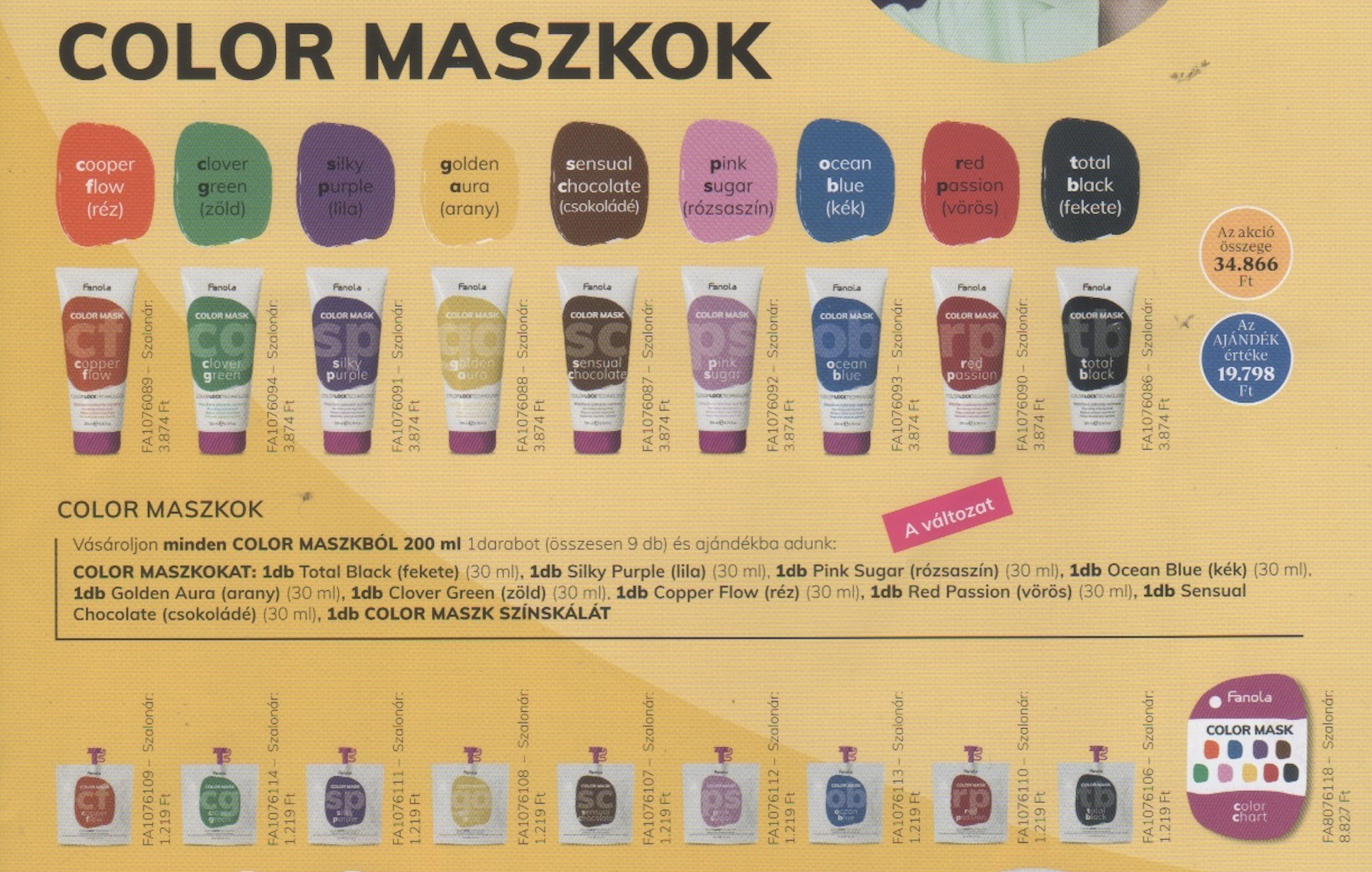 FANOLA Color Mask AKCIÓS Csomag A változat