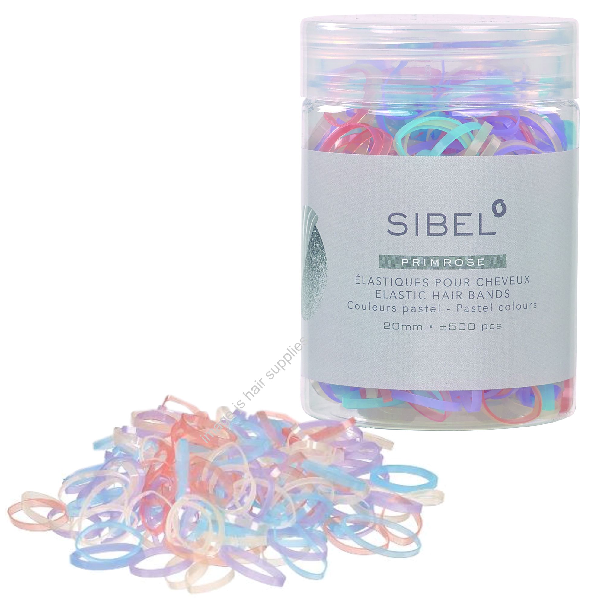 SIBEL PRIMROSE Elastic szilikon hajgumi 20 mm (500 db)