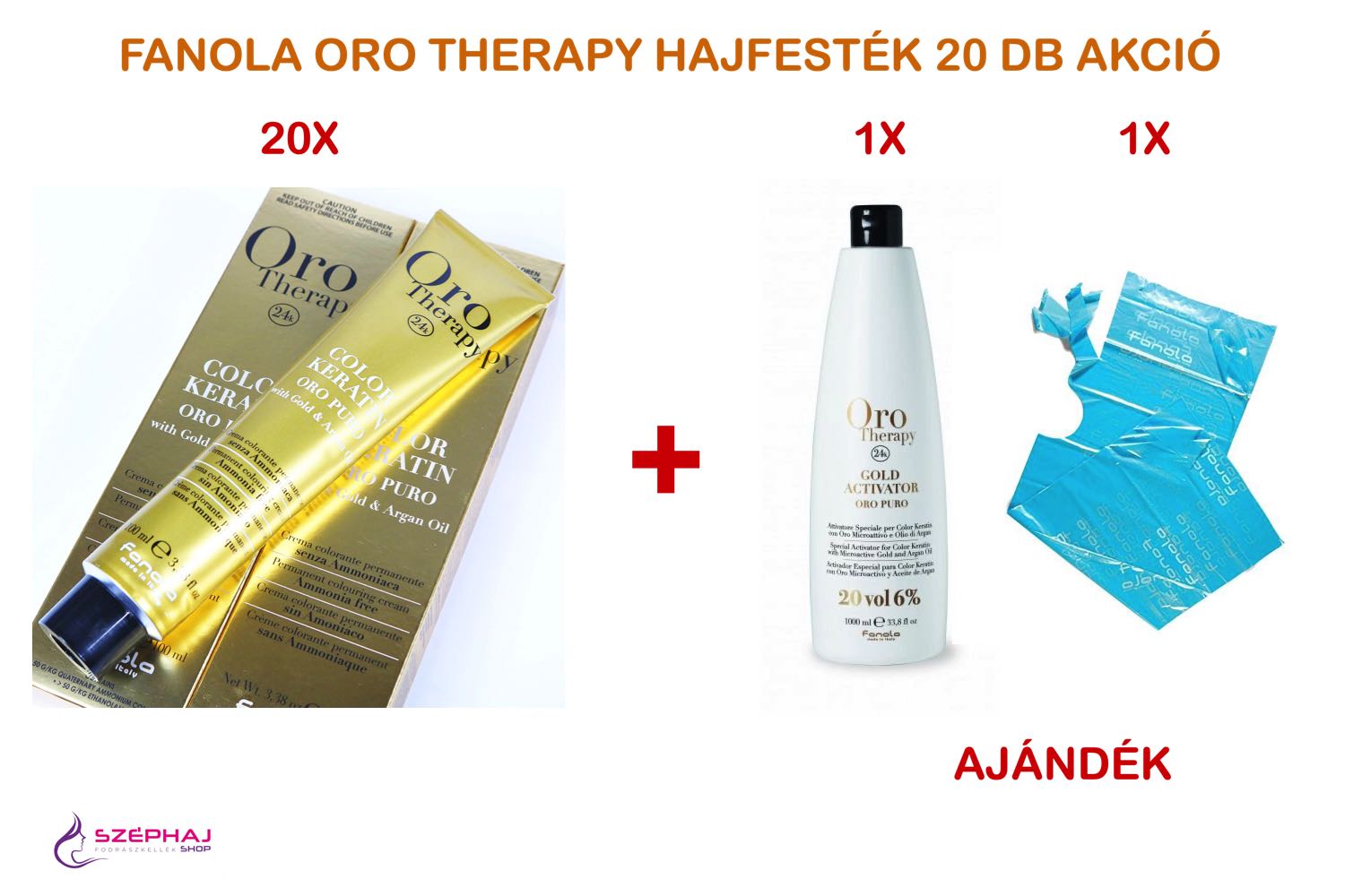 FANOLA ORO Therapy 24K Ammonia Free Permanent Color 100 ml 20+  AKCIÓ