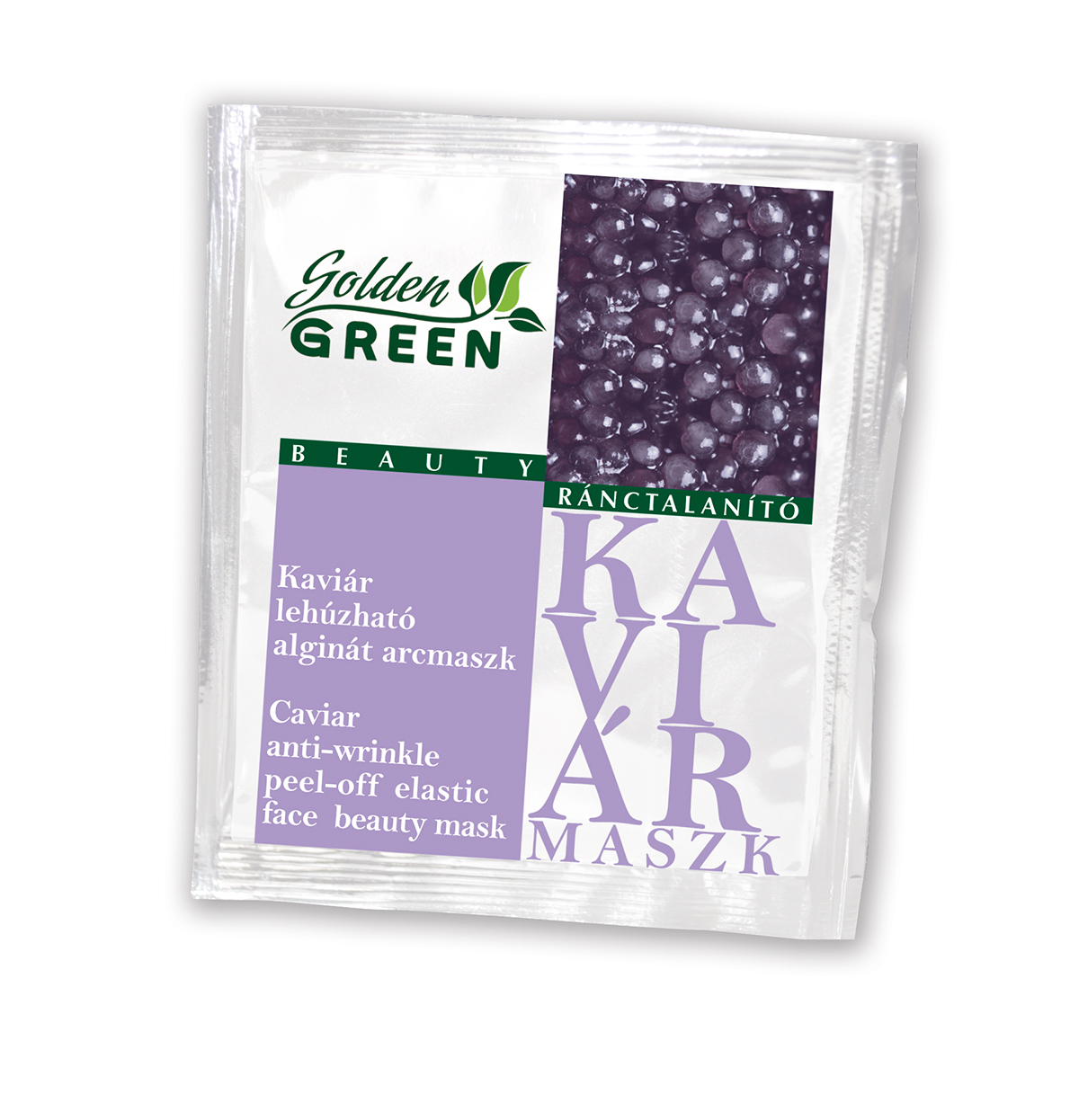 Golden GREEN Kaviár Ránctalanító alginát lehúzható pormaszk 6 g