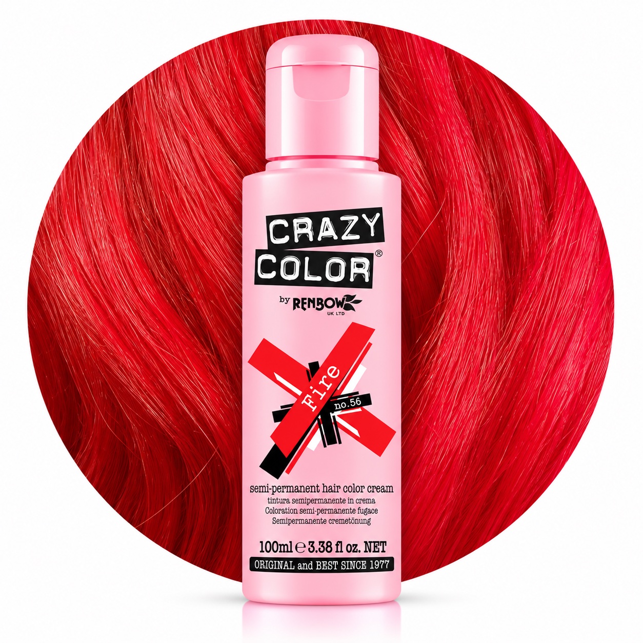 Crazy Color 56 Fire 100 ml (Tűzpiros)