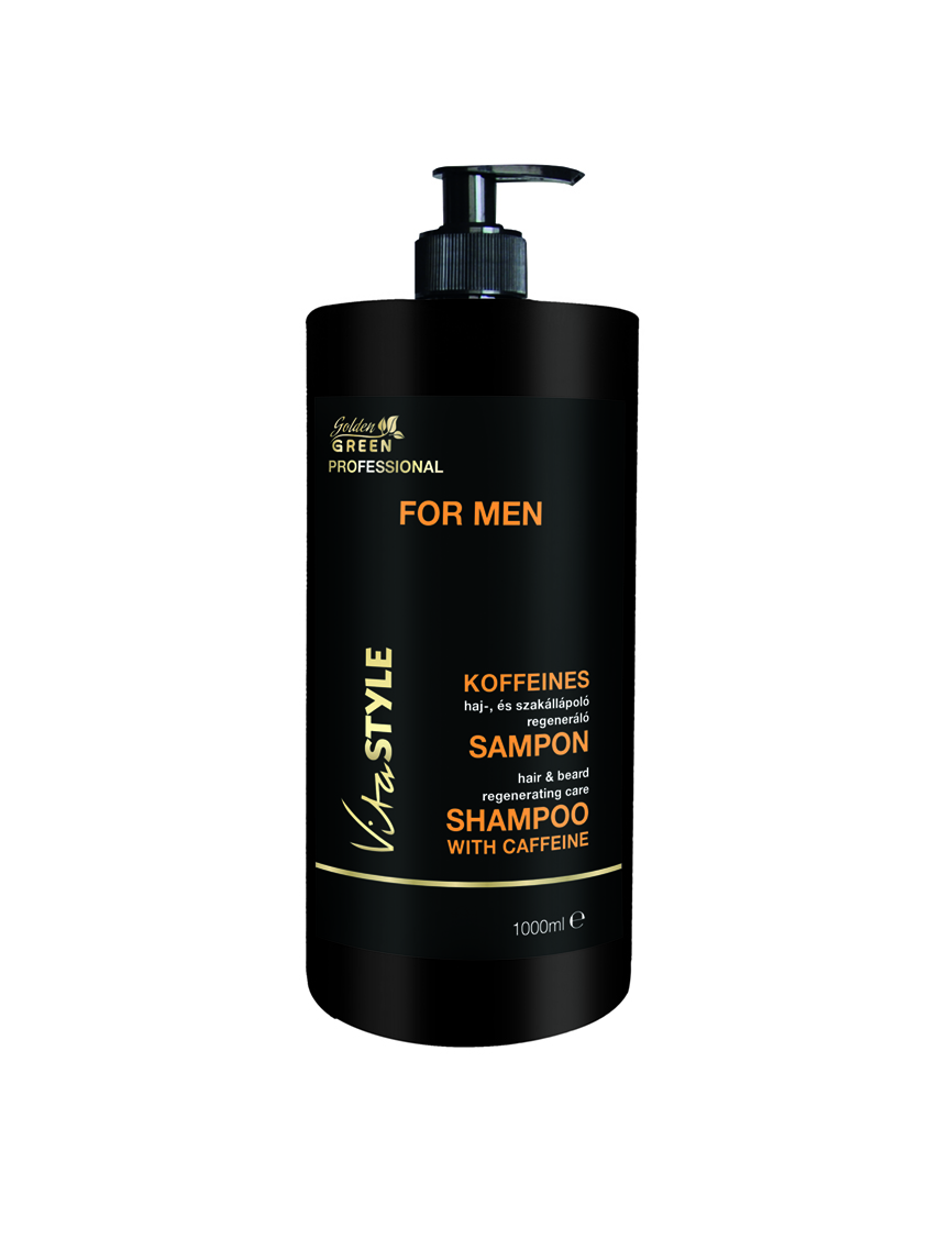 Golden Green Barber Vitastyle For Men haj- és szakállápoló sampon 1000 ml