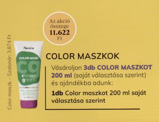 FANOLA Color Mask 3+1 AKCIÓS Csomag B változat