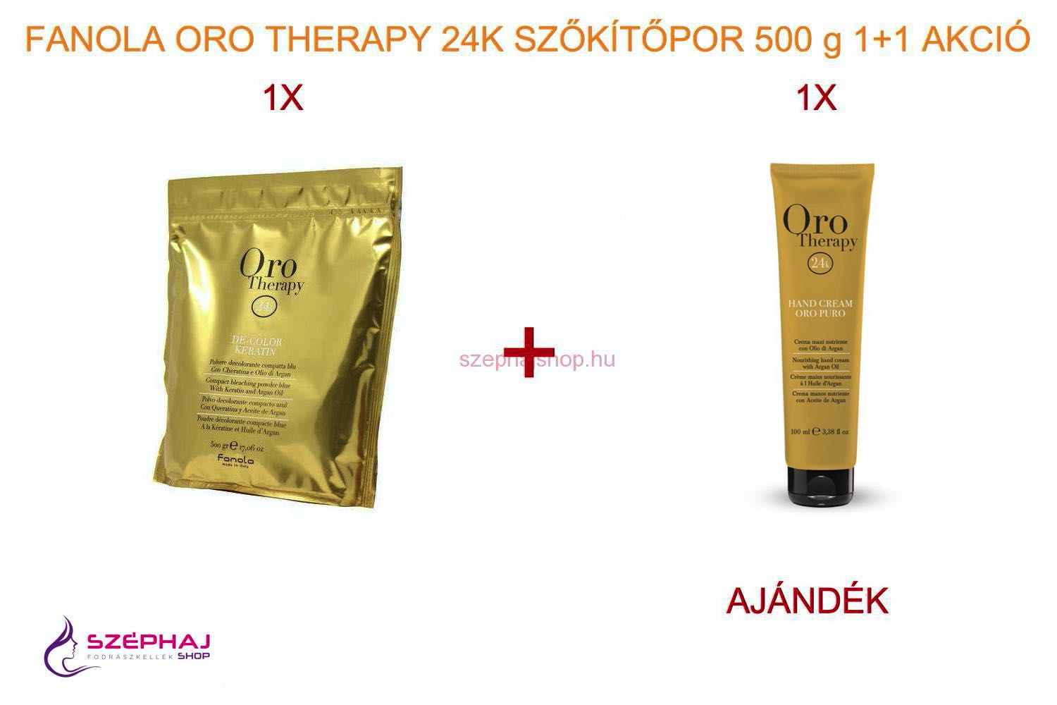 FANOLA ORO Therapy 24K Szőkítőpor Keratinnal 500 g 1+1 AKCIÓ