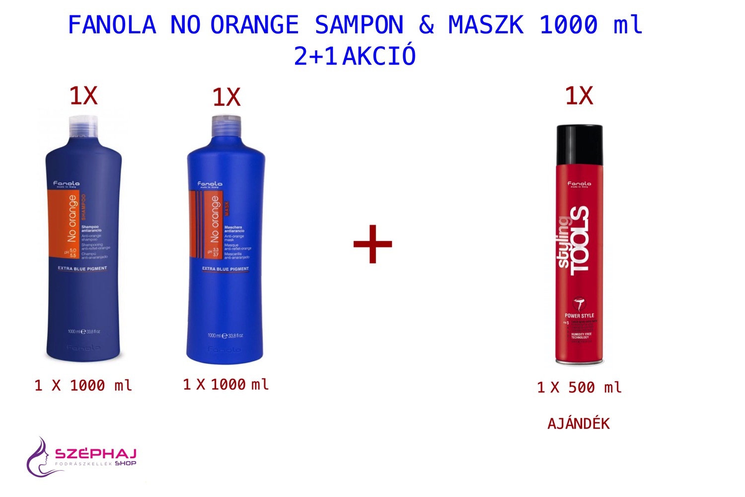 FANOLA No Orange Sampon & Maszk 1000 ml 2+1 AKCIÓ