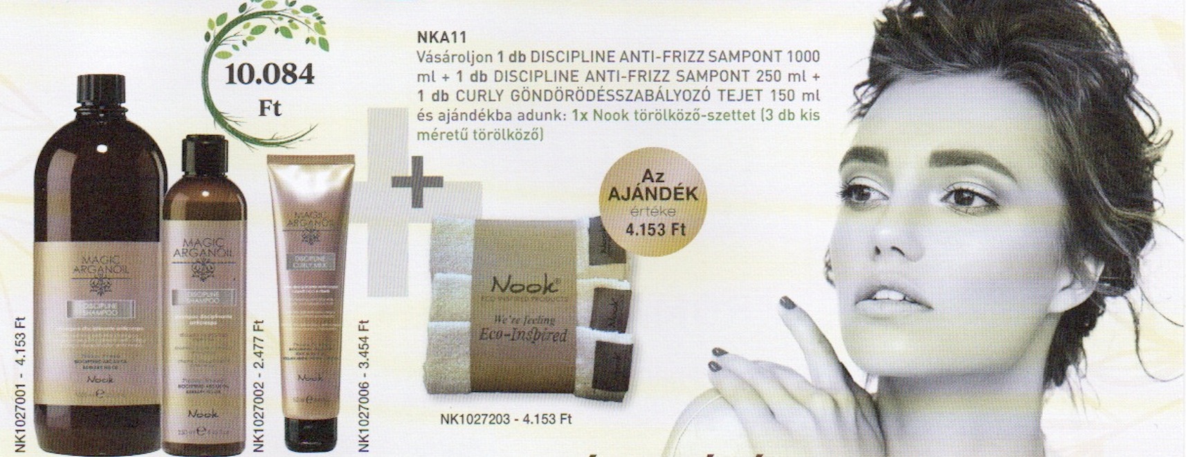 NOOK MAGIC ARGANOIL DISCIPLINE Anti-Frizz Shampoo & 250 ml & CURLY t.  3+1 AKCIÓ