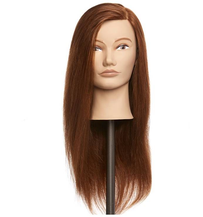 Pivot Point Vanessa szemléltetőfej humán hajjal, Vörös 50 cm