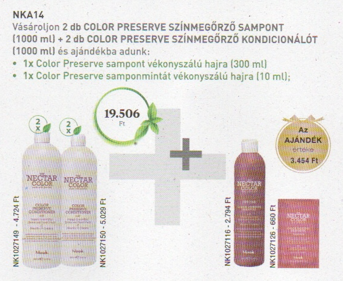 NKA14 NOOK THE NECTAR COLOR - Color Preserve Shampoo & Conditioner 4+2 AKCIÓ