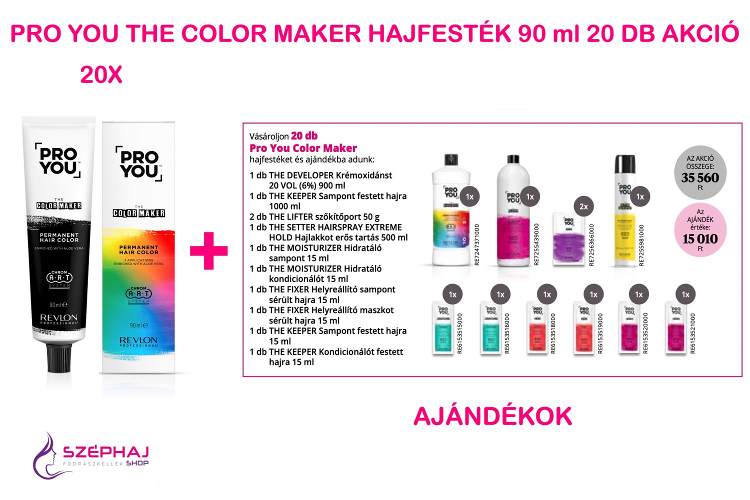PRO YOU THE COLOR MAKER HAJFESTÉK 90 ml 20 DB AKCIÓ