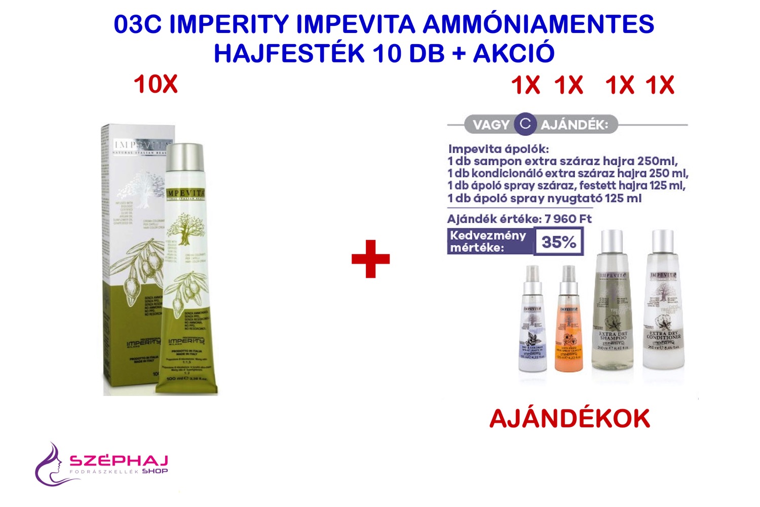 03C IMPERITY IMPEVITA Ammóniamentes hajfesték 100 ml 10+ AKCIÓ