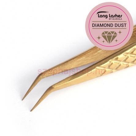 Long Lashes Diamond Dust rövid fejű szempilla csipesz